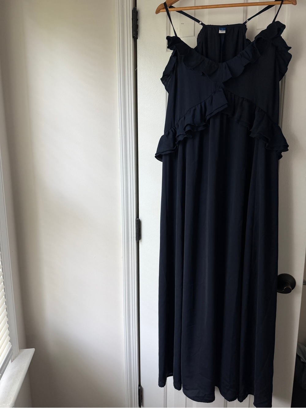 Old Navy Silky Navy Maxi Dress
